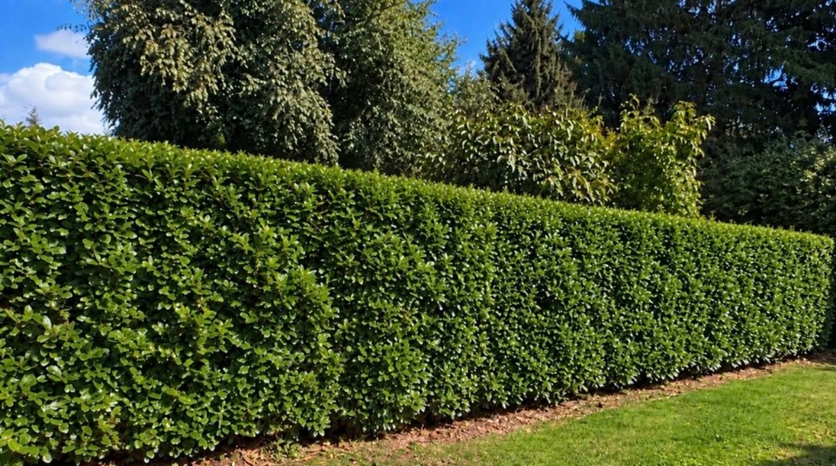 Hecke nach dem Rückschnitt